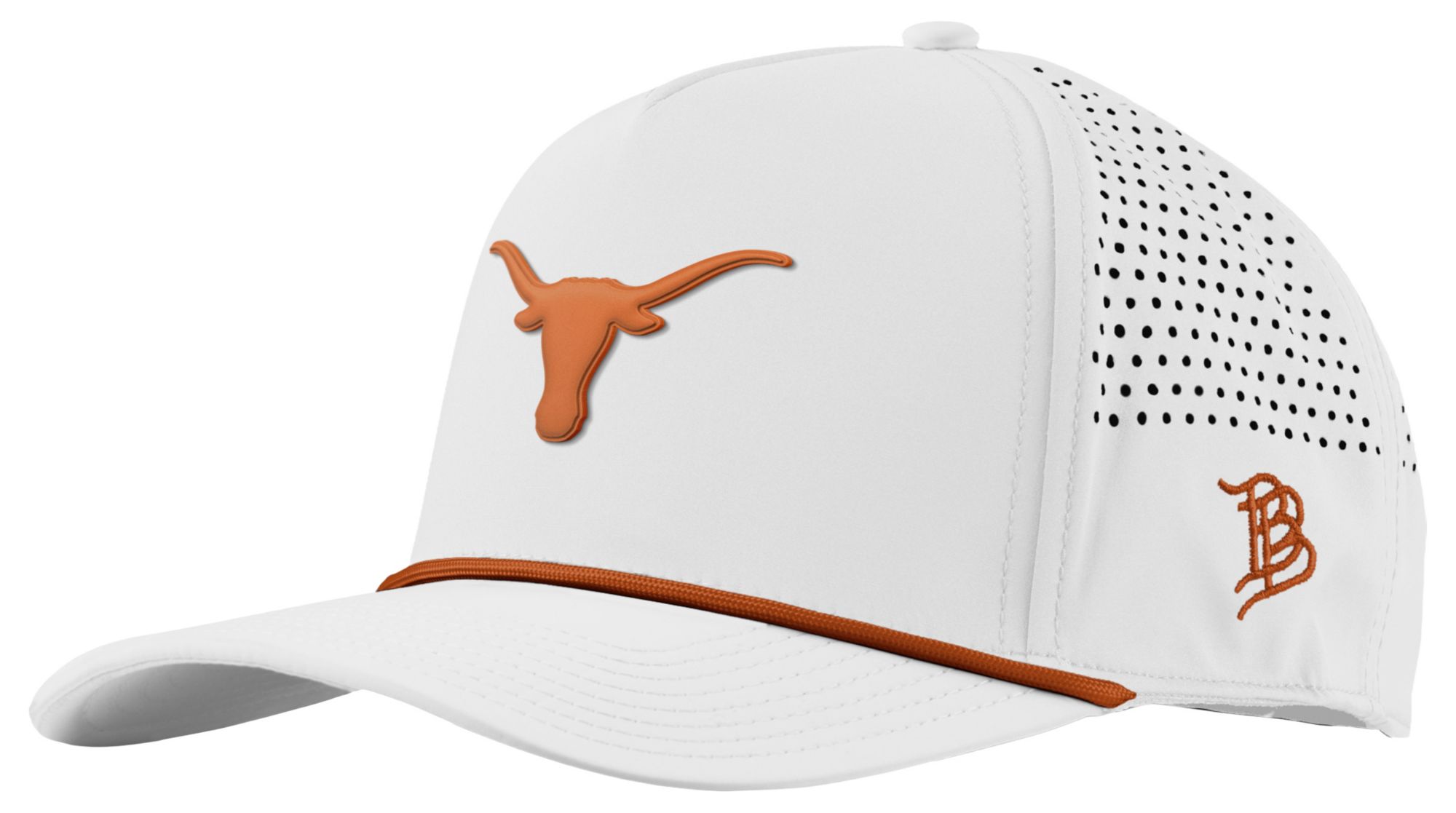 Branded Bills Adult Texas Longhorns White Five Panel Rope