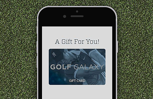 An Image Featuring A Cellphone Displaying A Golf Galaxy Gift Card