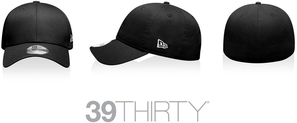 New Era 39Thirty Stretch Cap Los Angeles Dodgers schwarz 