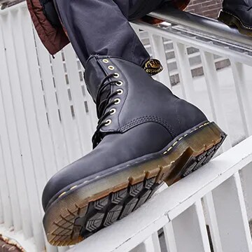 Close up of Dr. Martens boot.
