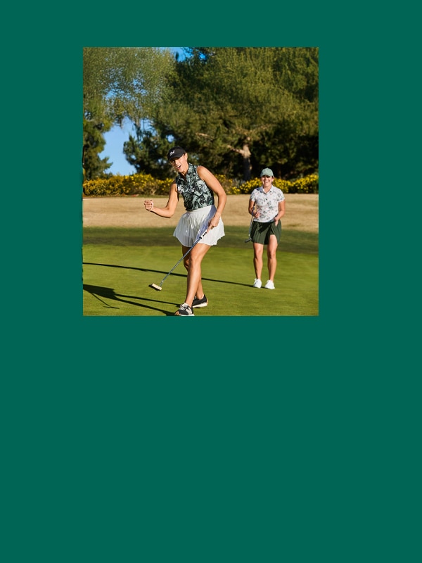 slim fit dress slacks Golf Applique Green Stripe Knit Dress main image 1