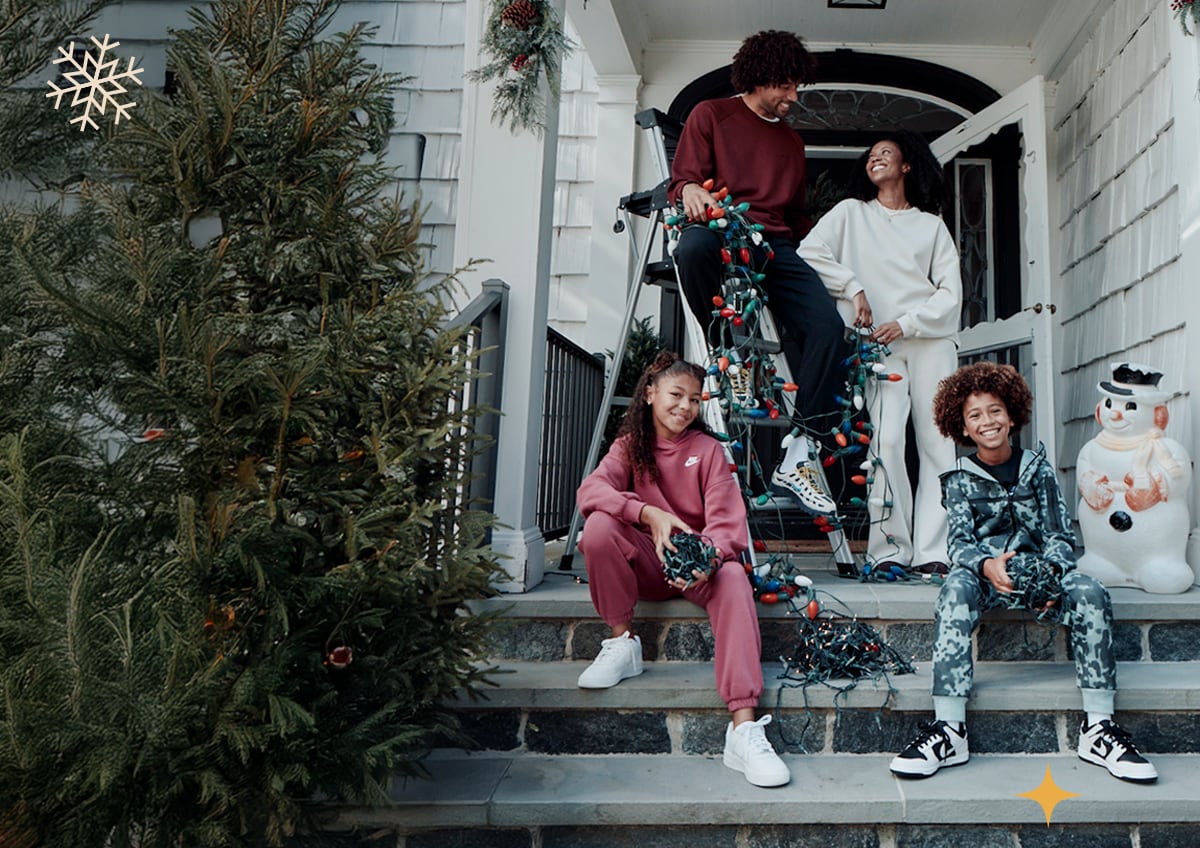 Group in fleece clothing.