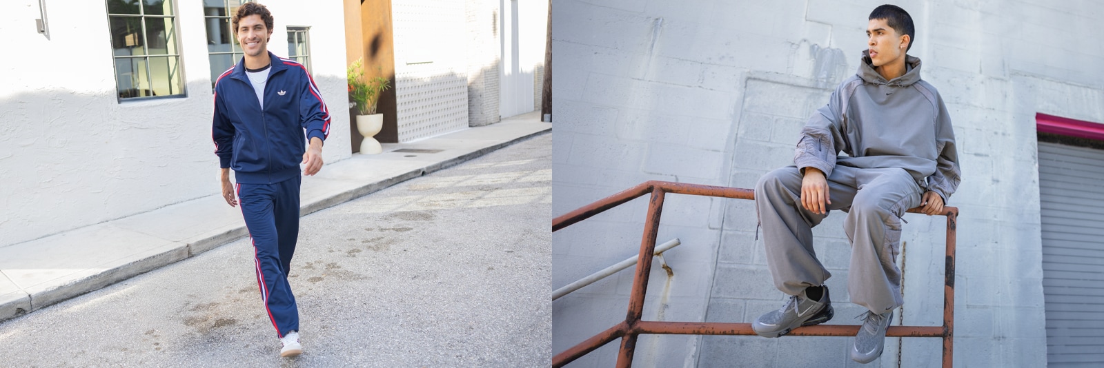 Two men in a city scape.