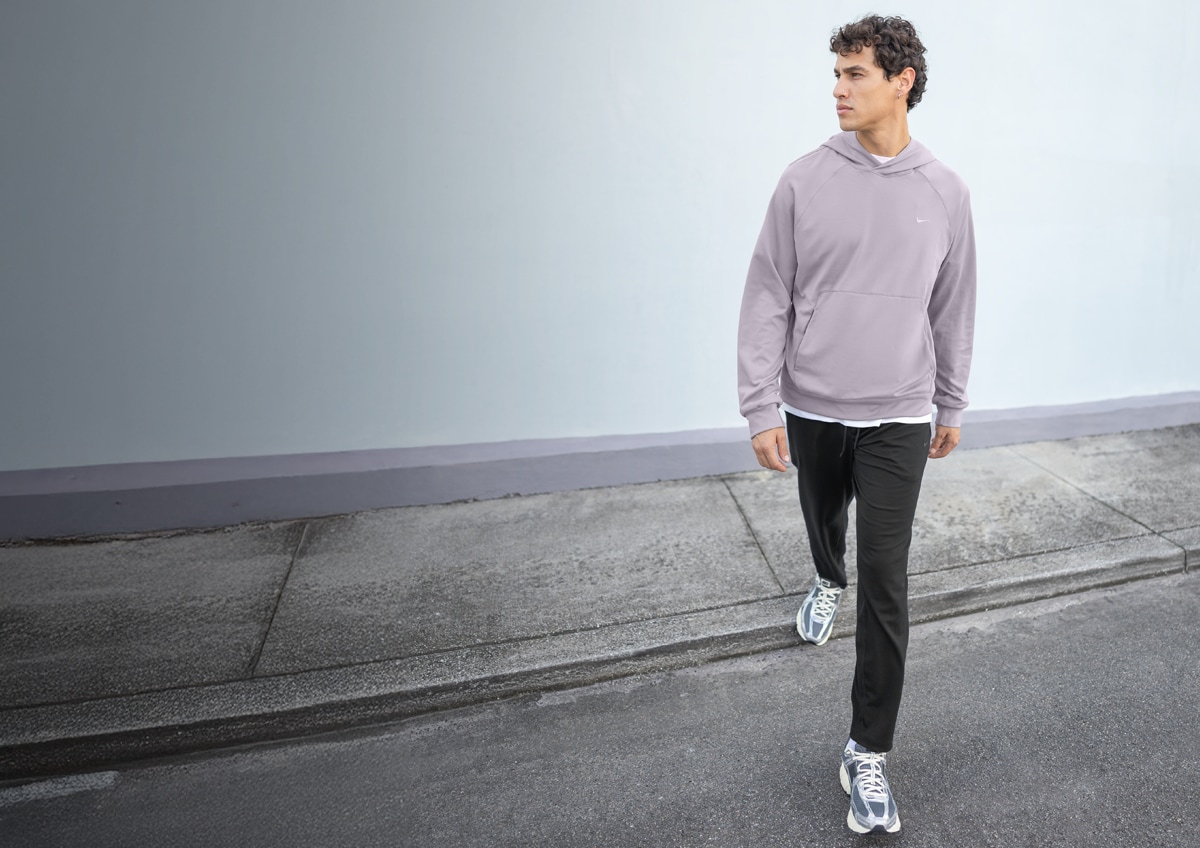 A man walking on the street.