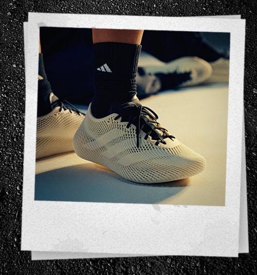 White adidas sneaker.
