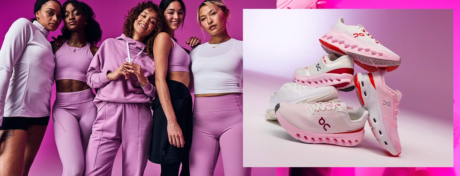 Pink On running shoes.