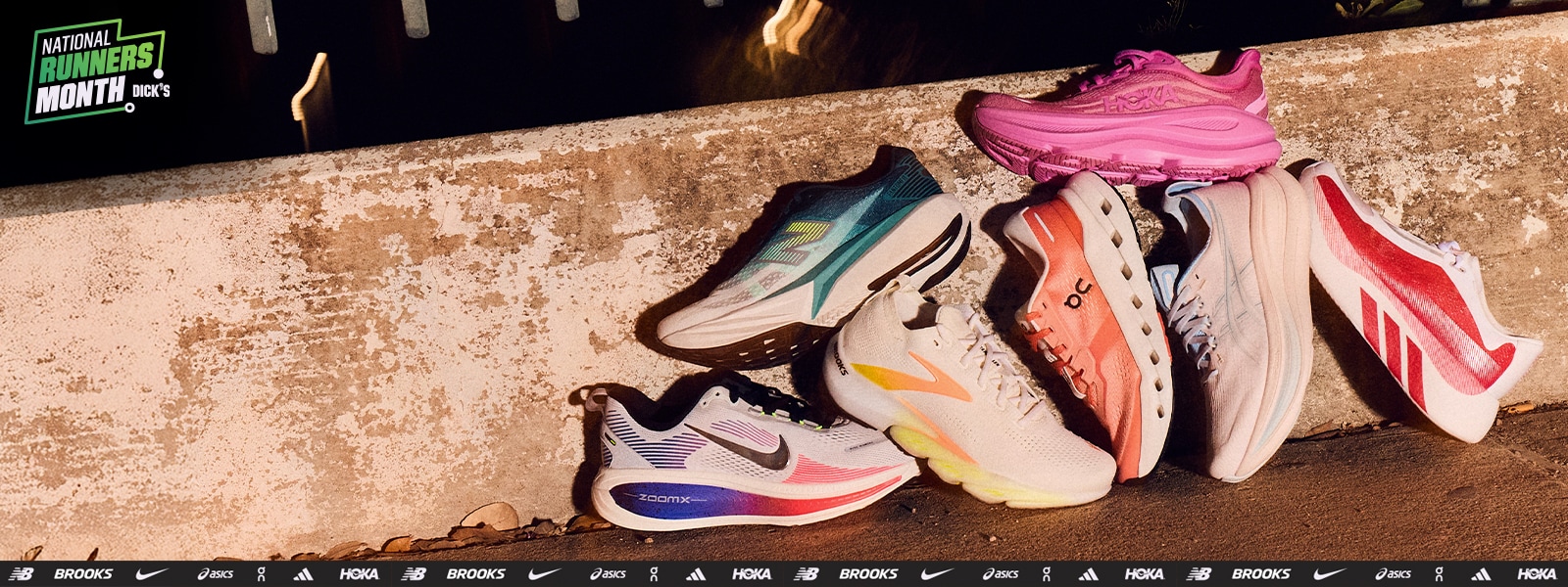 Various running shoes