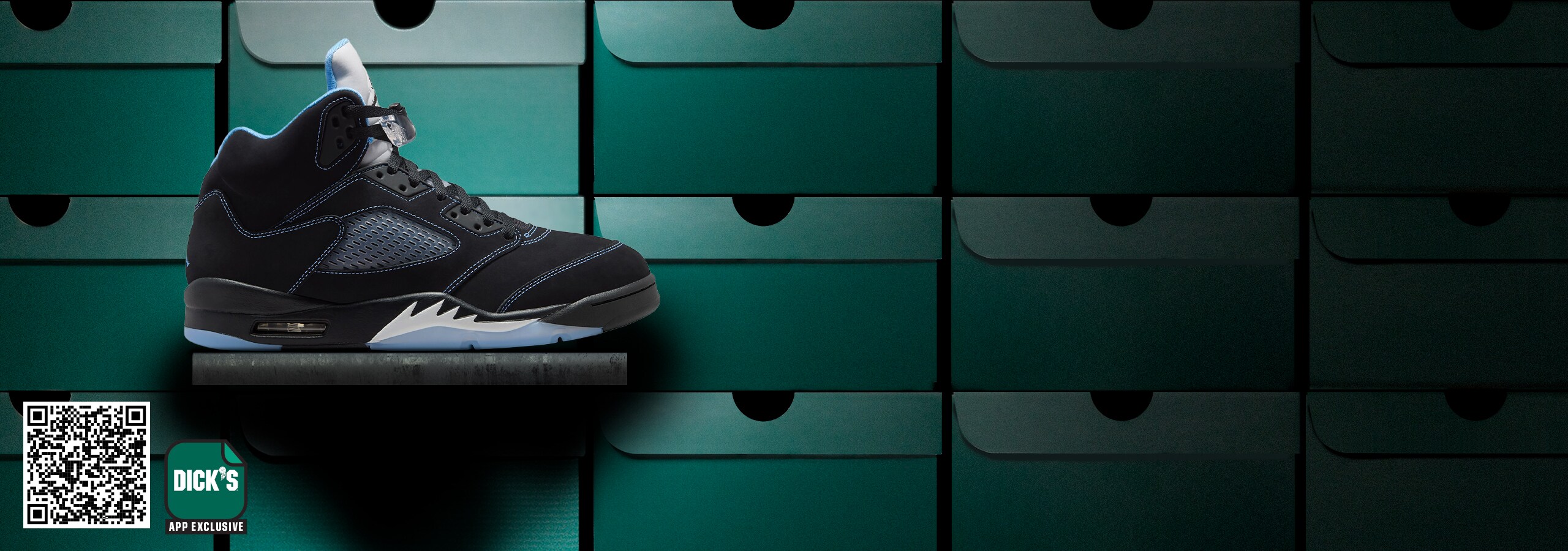 Air Jordan 5 Retro ‘Black Carolina’ shoes.