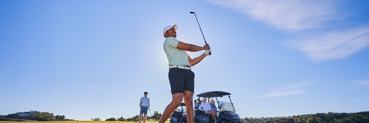 guy golfing