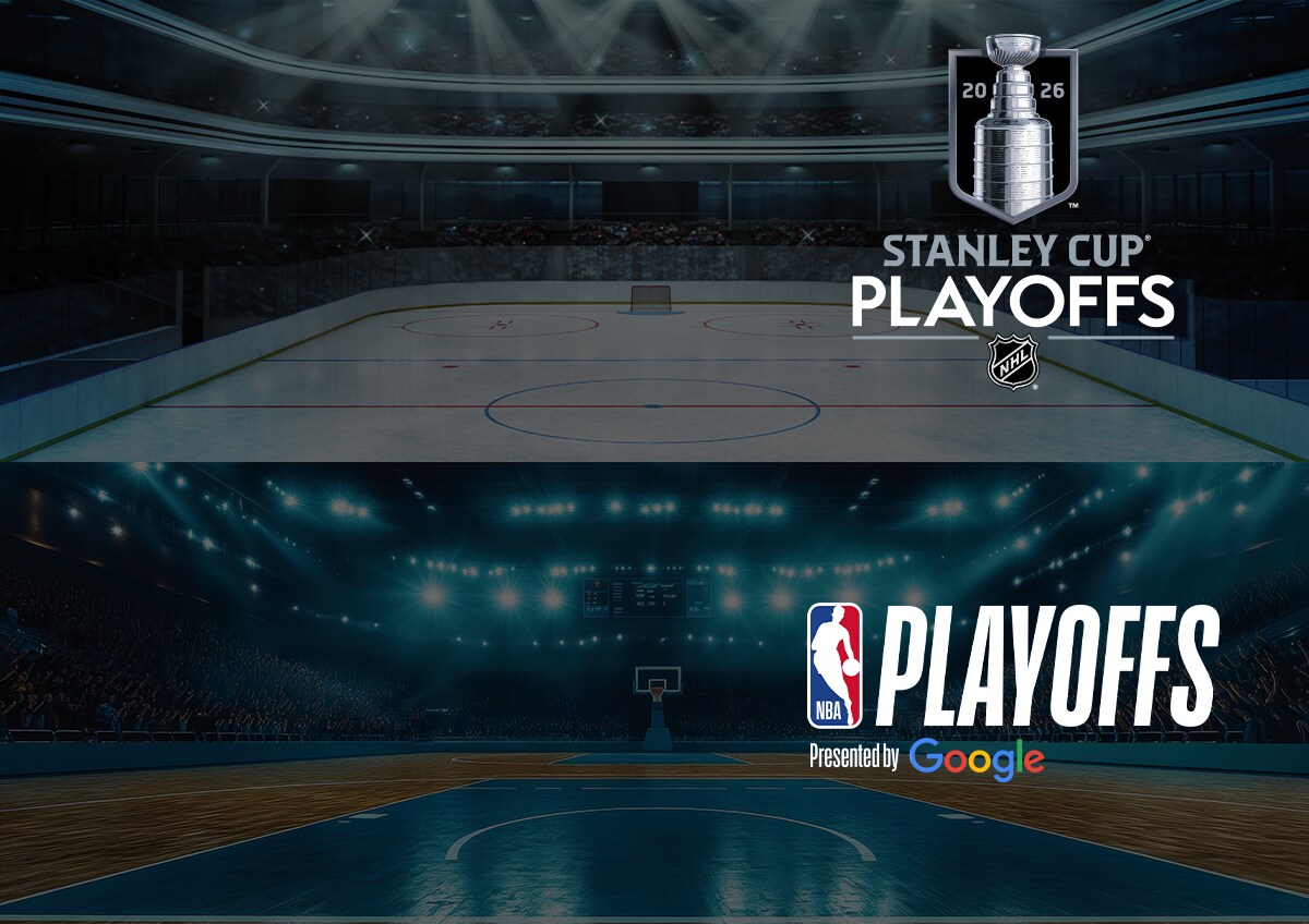 NHL Stanley Cup playoffs. NBA Playoffs presented by Google.