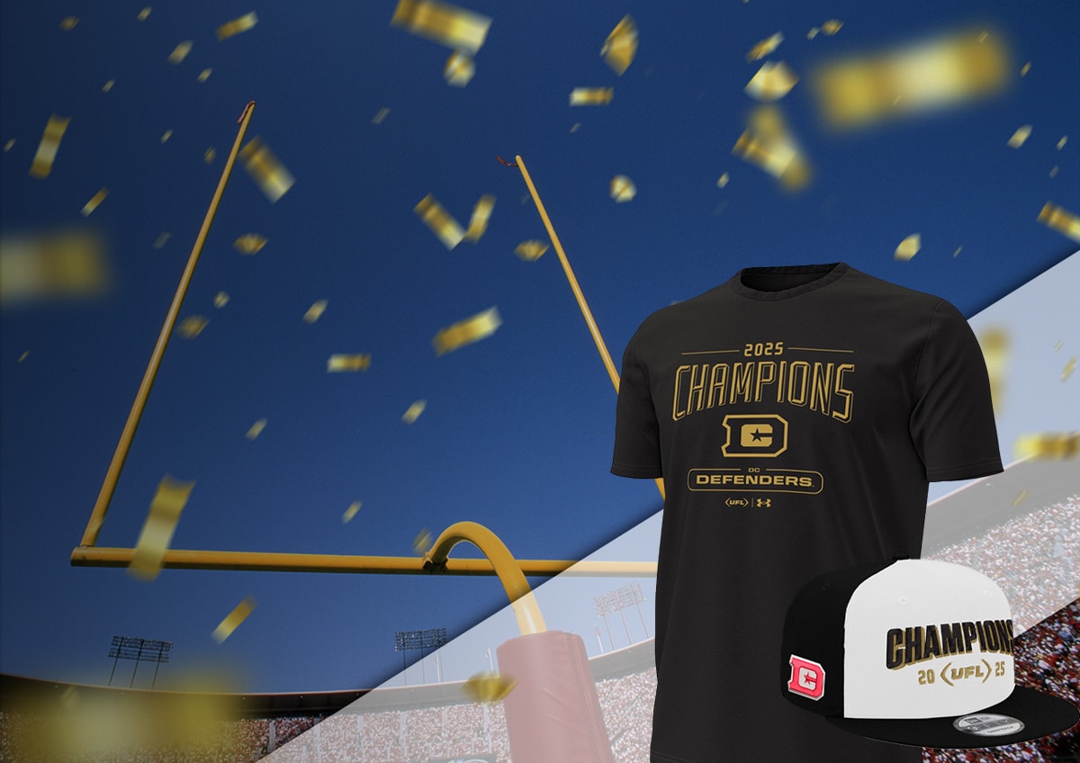 athlete wearing new defenders championship shirt