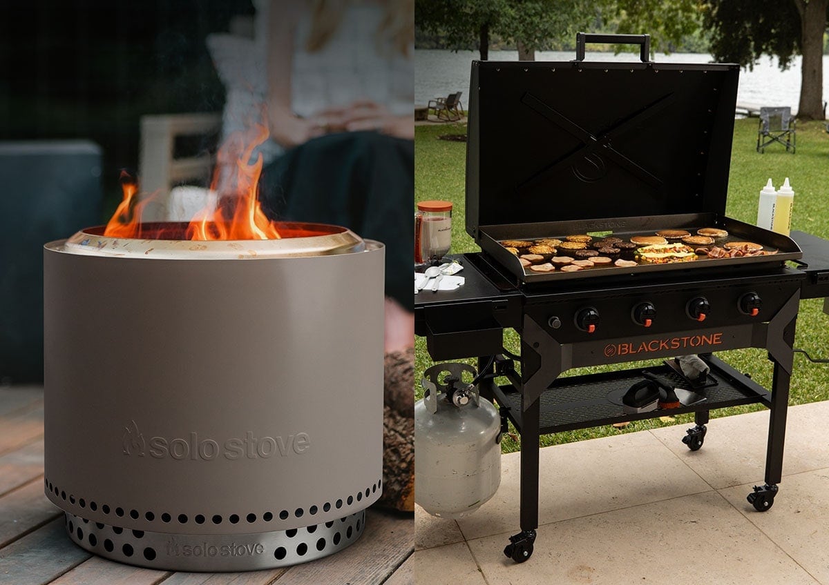 Blackstone grill and solo stove.