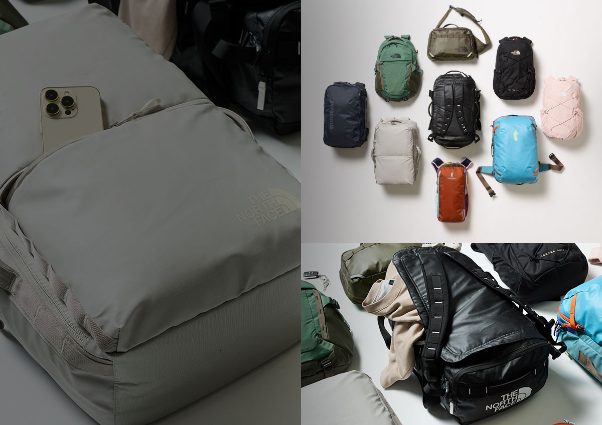 Collection of backpacks.