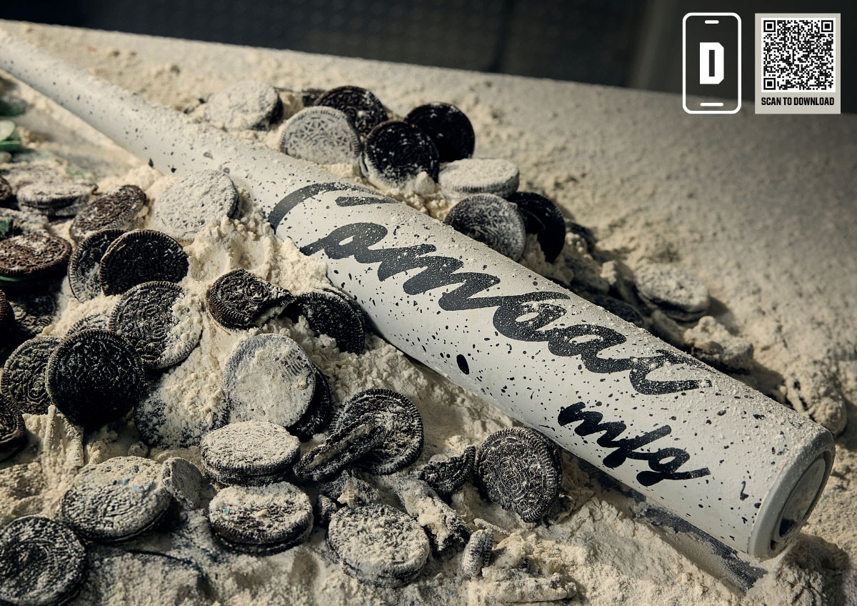 Scan to download. QR code. Dick's mobile app icon. Baseball bat on cookies.