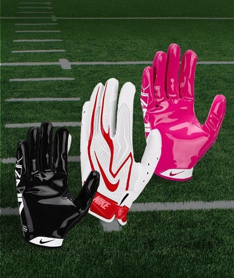 Three football gloves.