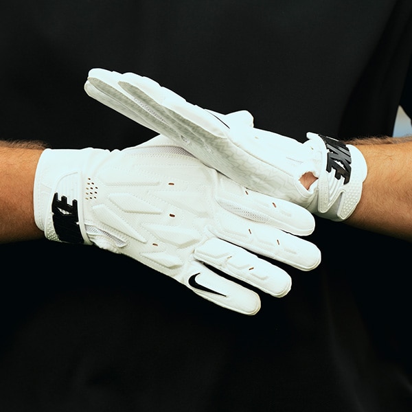 All white nike football gloves pro combat nike store best sale