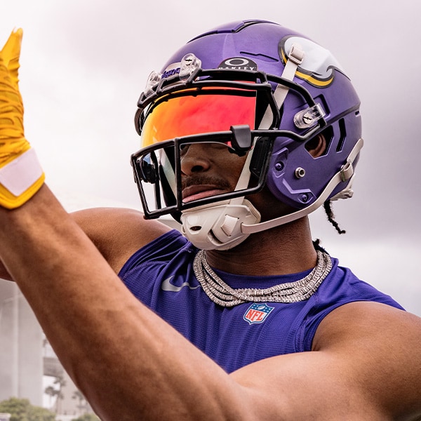 Athlete wearing Pro Shield Prizm Torch Shield.