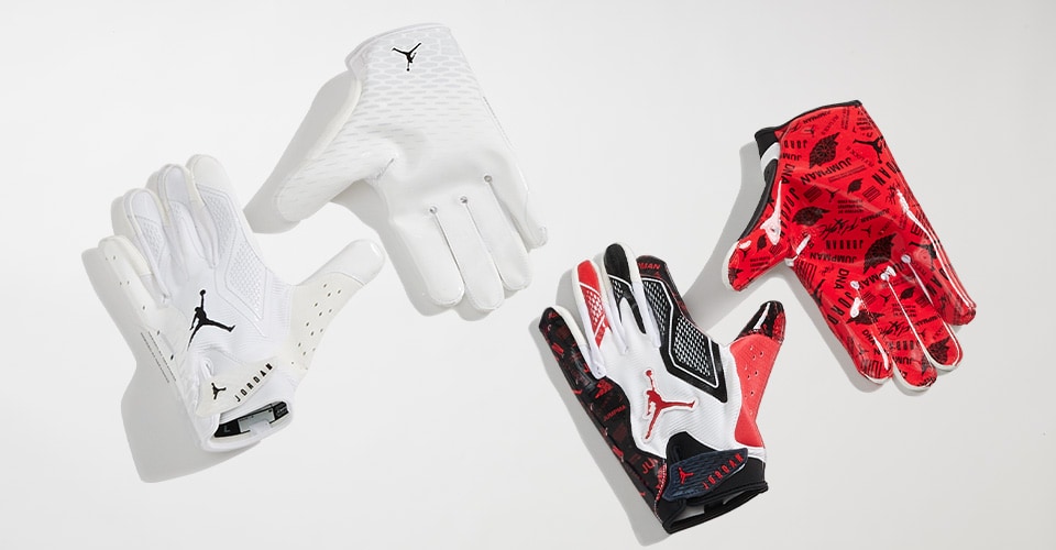 white jordan football gloves