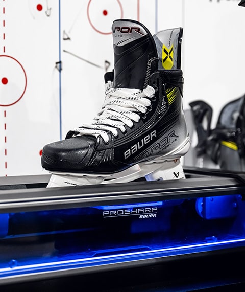 Hockey player on ice.