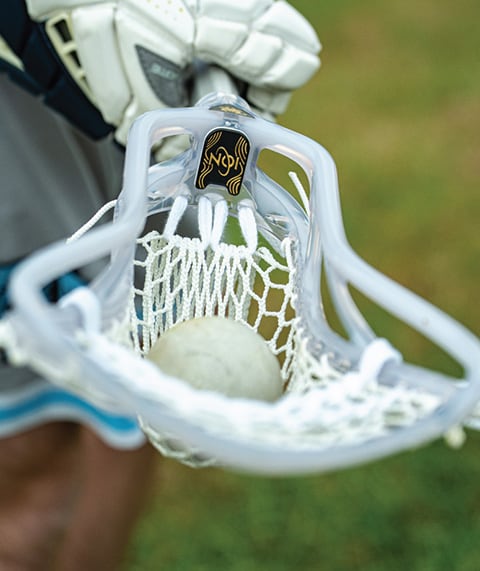 Close up of Lacrosse stick.