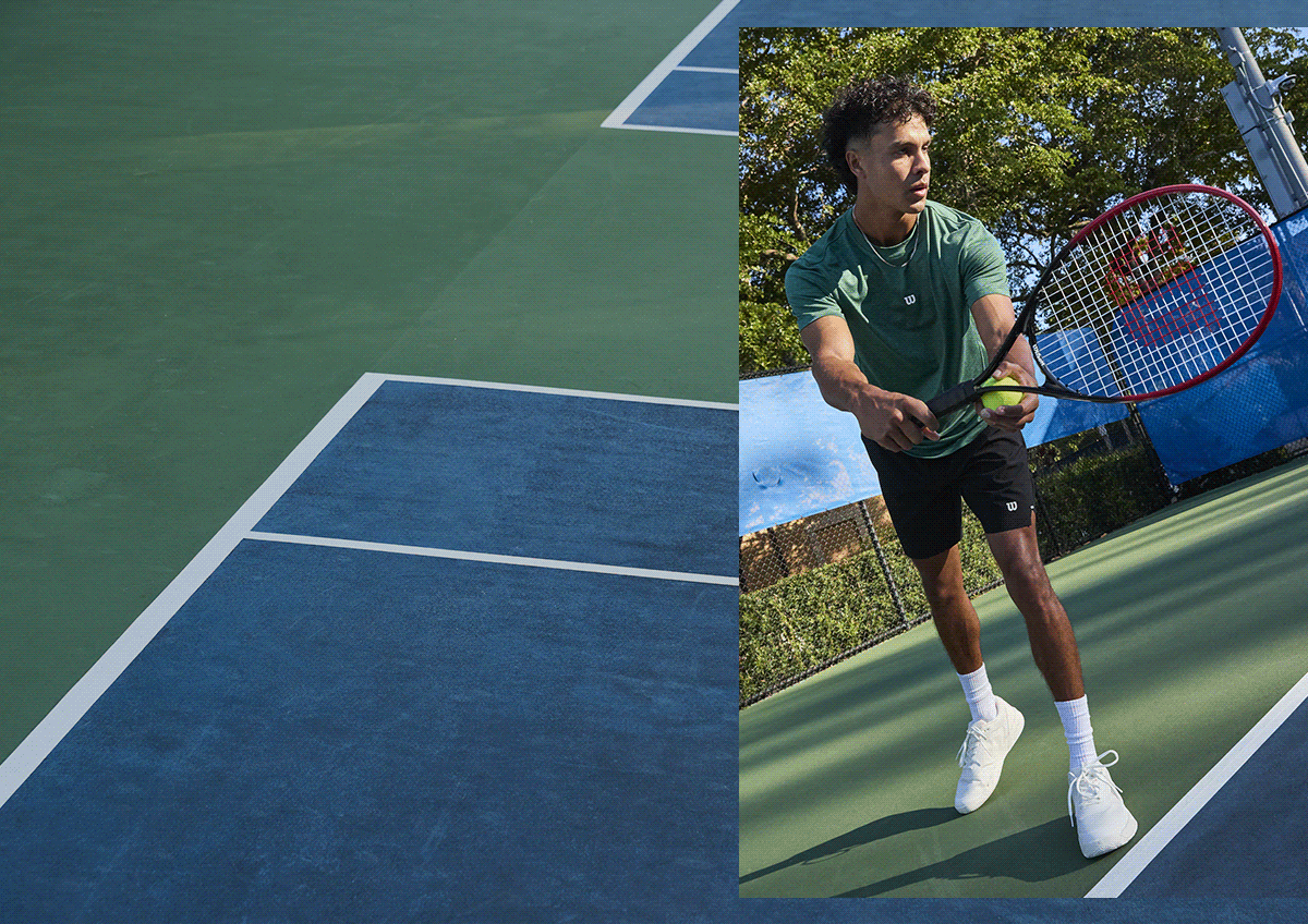 Tennis players in Wilson attire.