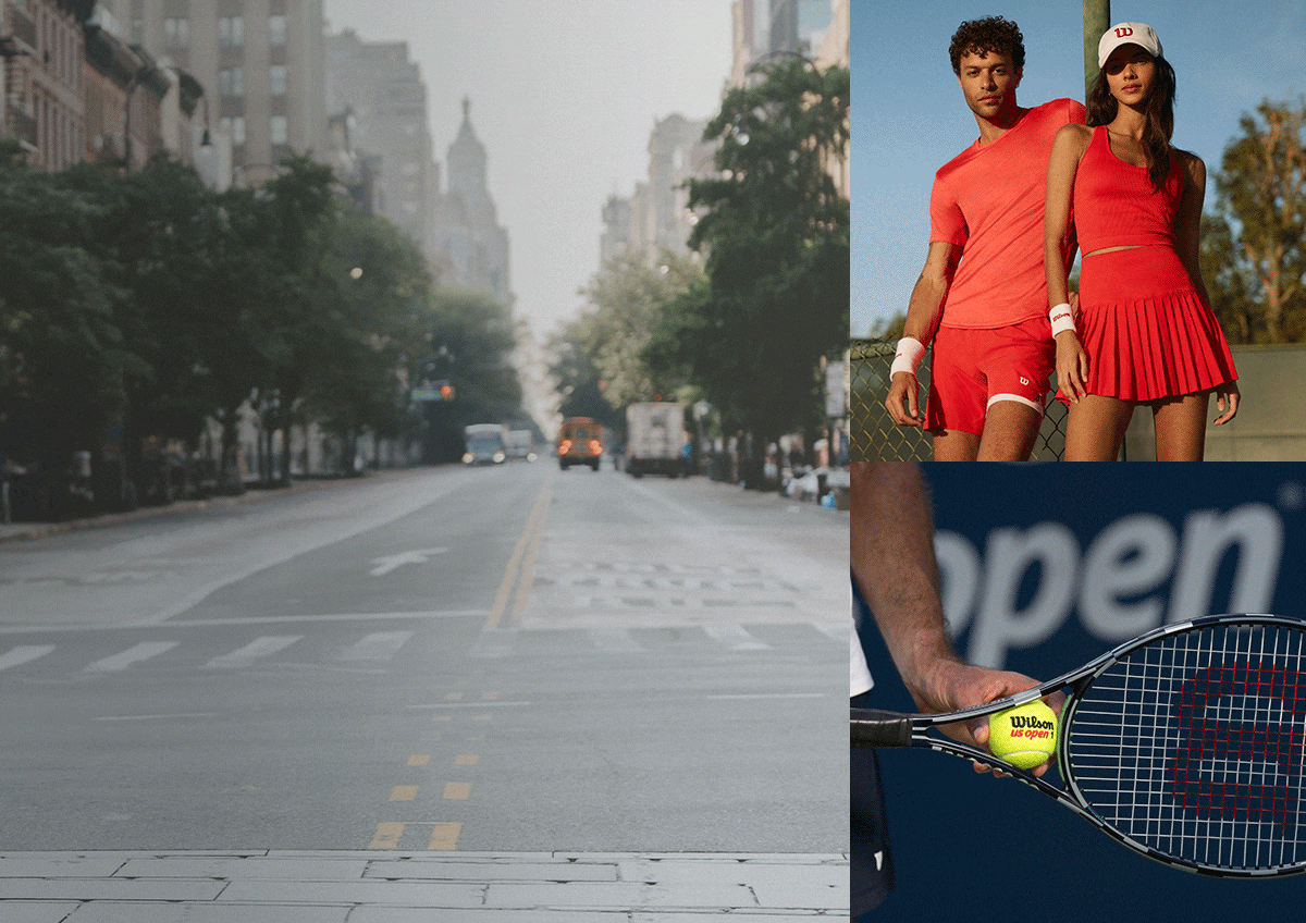 Collection of tennis and New York images.