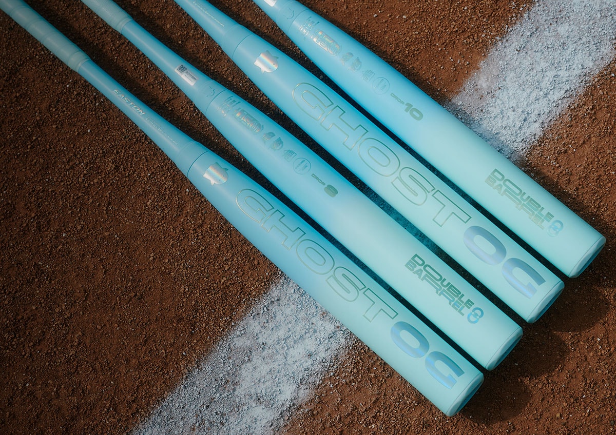 Four fastpitch bats.