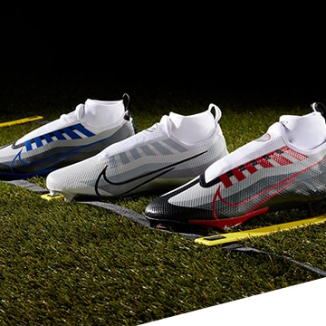 Line of football cleats.