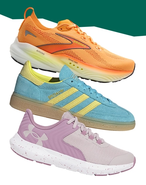 Three shoes from top brands.