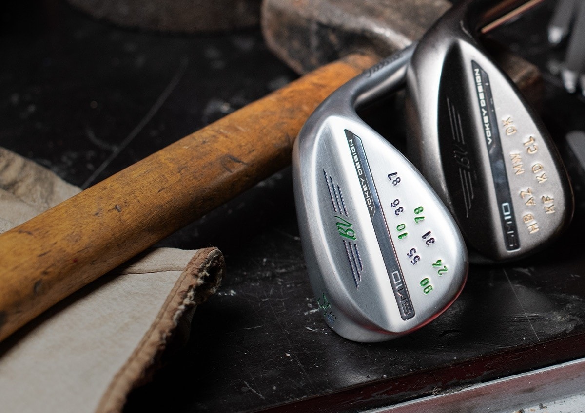 a wedge being custom stamped