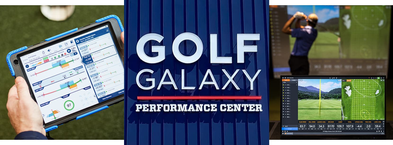 An Image Of Golf Galaxy Performance Center And The Latest Golf Technology