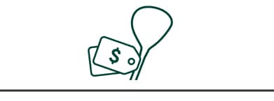 Image features an icon of a hand holding money.