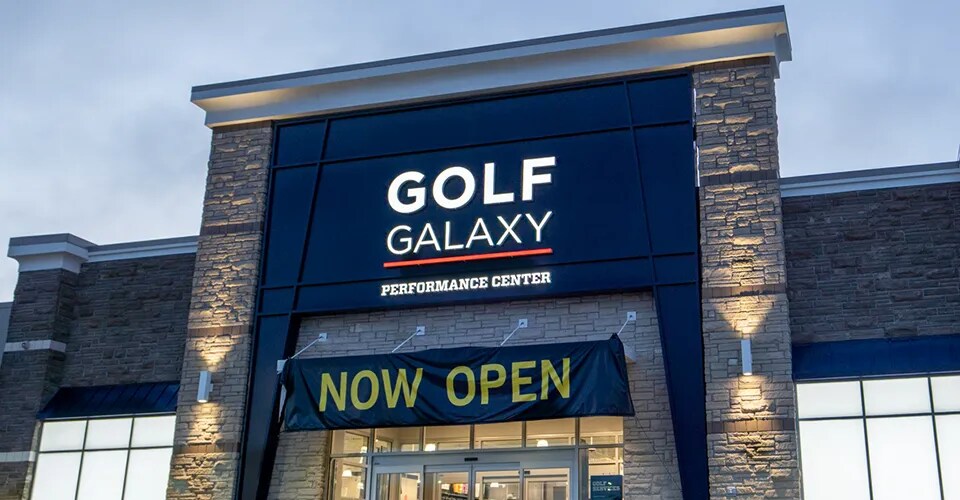 Golf Galaxy store front.