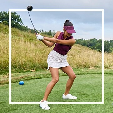 Image of golfer swinging club