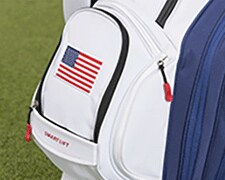 Pocket on golf bag large enough to hold beverage containers.