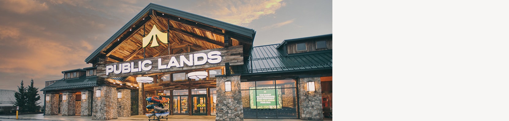 public lands storefront and parking lot