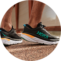 Image features the latest Hoka one one footwear.