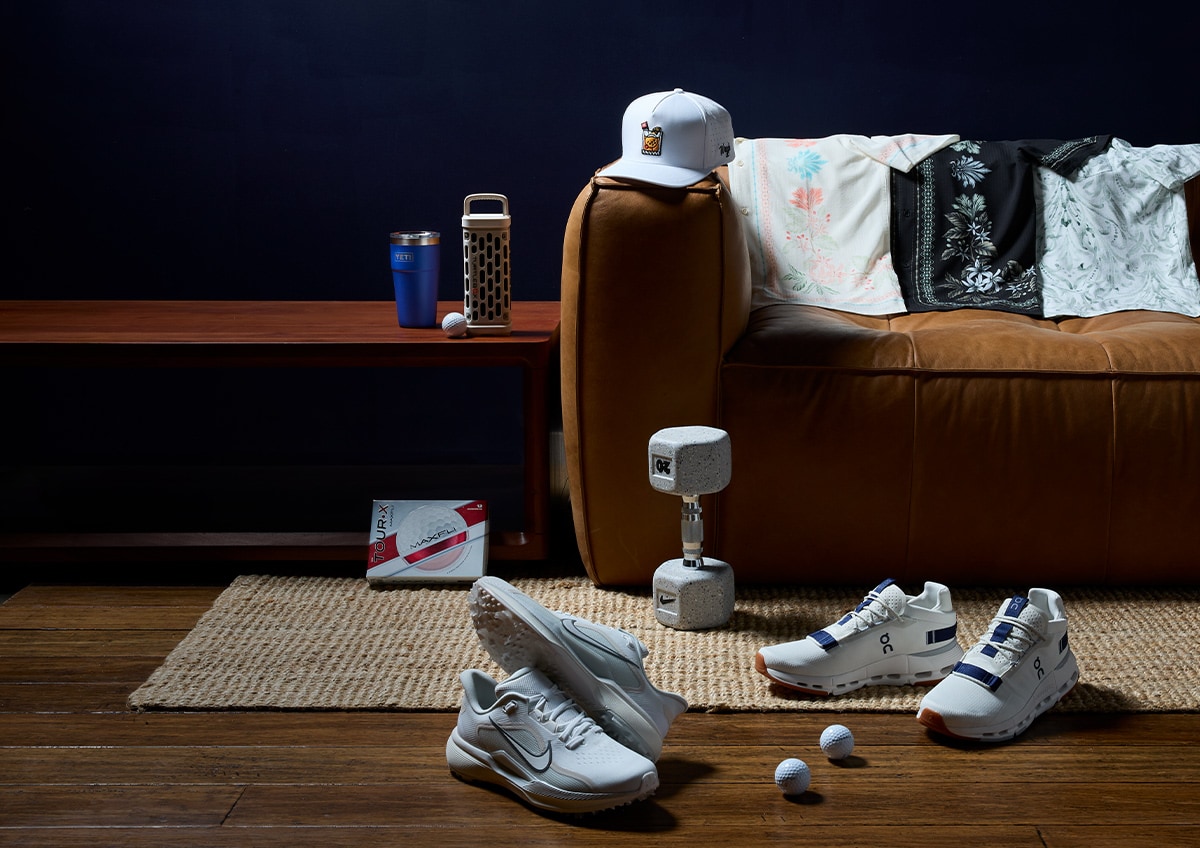 Father's Day items in a club house setting.