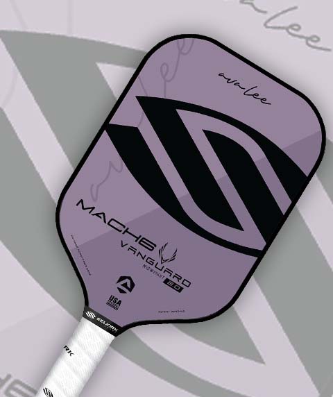 selkirk racquet on graphic background