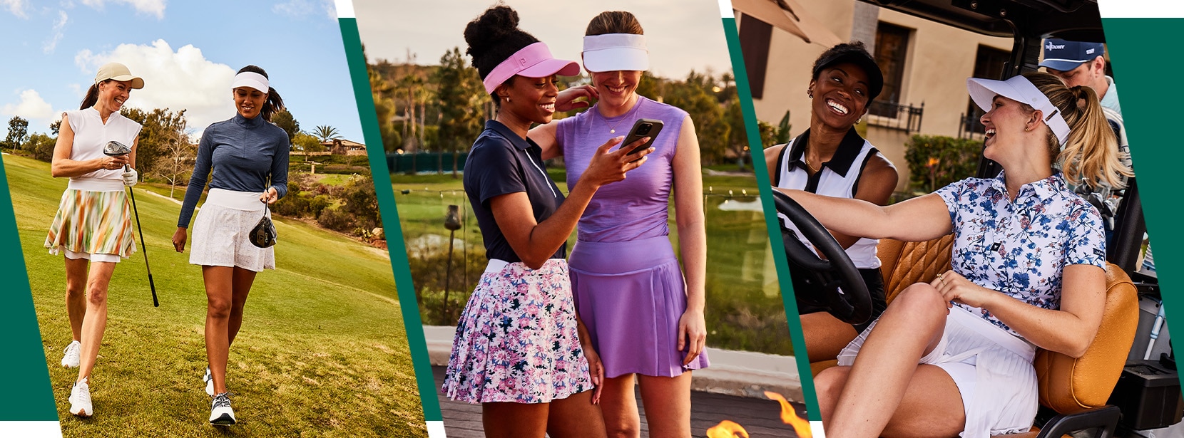 Image of female athletes golfing.