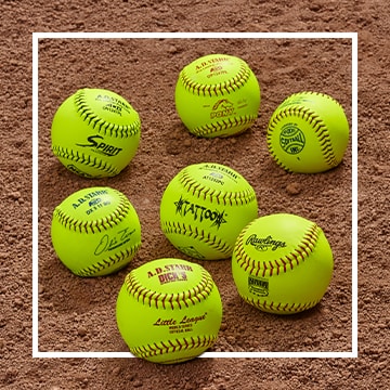 Closeup of softball